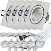 12V LED Einbaustrahler Set Marin IP44 5er Set 3W GU5.3 MR16 120cm AMP Kabel inkl. Trafo