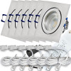 12V LED Einbaustrahler Set Marin IP44 6er Set 3W GU5.3 MR16 120cm AMP Kabel inkl. Trafo