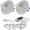 12V LED Einbaustrahler Set Marina IP44 2er Set 5W GU5.3 MR16 120cm AMP Kabel inkl. Trafo