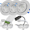 12V LED Einbaustrahler Set Marina IP44 3er Set 5W GU5.3 MR16 120cm AMP Kabel inkl. Trafo