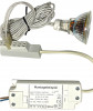 12V LED Einbaustrahler Set Marina IP44 4er Set 3W GU5.3 MR16 120cm AMP Kabel inkl. Trafo