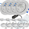12V LED Einbaustrahler Set Marina IP44 4er Set 5W GU5.3 MR16 120cm AMP Kabel inkl. Trafo