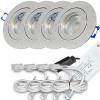 12V LED Einbaustrahler Set Marina IP44 4er Set 5W GU5.3 MR16 120cm AMP Kabel inkl. Trafo