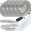 12V LED Einbaustrahler Set Marina IP44 5er Set 5W GU5.3 MR16 120cm AMP Kabel inkl. Trafo