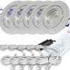 12V LED Einbaustrahler Set Marina IP44 5er Set 5W GU5.3 MR16 120cm AMP Kabel inkl. Trafo