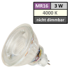 12Volt MCOB LED Einbaustrahler Timo | 3Watt | Gu5.3 Sockel | MR16 Fassung | Mit LED Trafo