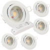 12Volt MCOB LED Einbaustrahler Timo | 5Watt | Gu5.3 Sockel | MR16 Fassung | Mit LED Trafo