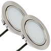 2 Stück - Flache LED Möbel Einbauleuchte Milena 12V - 3W - Mit LED Trafo und Verteiler