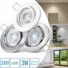 2er LED Einbaustrahler „Tomas“ – 12V, 3W, schwenkbar, GU5.3 MR16, inkl. AMP-System & Trafo