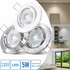 2er LED Einbaustrahler „Tomas“ – 12V, 5W, schwenkbar, GU5.3 MR16, inkl. AMP-System & Trafo