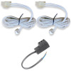 2er Set 3W LED Einbaustrahler IP65 12V inkl Trafo & 120cm Kabel