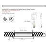2er Set Flache LED-Möbel-Spots New Lina IP44, 12V, 2,2W, inklusive Plug & Play Trafo. Chrom