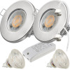 2er Set - LED Bad Einbaustrahler Aqua65 12V MR16 | IP65 | 3W 250lm | Mit LED Trafo