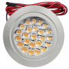 3 Stück Flache LED Möbel Einbaustrahler Mira - 12V - 2,4W - LED Trafo - 230Volt Zuleitung