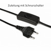 3 Stück Flache LED Möbel Einbaustrahler Mira - 12V - 2,4W - LED Trafo - 230Volt Zuleitung mit Schnurschalter