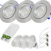 3er Set = 12Volt Bad Einbaustrahler Marina | IP44 | 3W | MCOB LED | inklusive LED Trafo 12Watt
