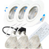 3er Set = 12Volt Bad Einbaustrahler Marina | IP44 | 5W | MCOB LED | inklusive LED Trafo