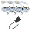 3er Set 3W LED Einbaustrahler IP65 12V inkl Trafo & 120cm Kabel