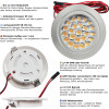 3er Set / Flache LED Einbauspots Mira / 12Volt / 2,4W / Kabelbaum / Stecker/ Verteilerleiste / LED Trafo vormontiert
