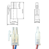 3er Set | Flache LED Möbel Einbauspots New Lina | 12V | 2W | LED Trafo | 72mm