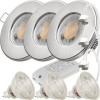 3er Set - LED Bad Einbaustrahler Aqua65 12V MR16 | IP65 | 3W 250lm | Mit LED Trafo