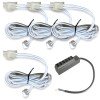 4er Set 3W LED Einbaustrahler IP65 12V inkl Trafo & 120cm Kabel
