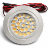 4er Set / Flache LED Einbauspots Mira / 12Volt / 2,4W / Kabelbaum / Stecker/ Verteilerleiste / LED Trafo vormontiert
