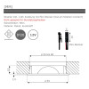 5er Set / Flache LED Einbauspots Lina / 12Volt / 3W / Kabelbaum / Stecker/ Verteilerleiste / LED Trafo / Einbautiefe nur 12mm