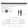 5er Set / Flache LED Einbauspots Milena / 12Volt / 3W / Kabelbaum / Stecker/ Verteilerleiste / LED Trafo vormontiert