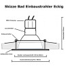 5W LED Bad Einbaustrahler Marin | 12V | IP44 | Eckig | Klares Schutzglas | Ohne Transformator