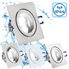 5W LED Bad Einbaustrahler Marin | 12V | IP44 | Eckig | Klares Schutzglas | Ohne Transformator