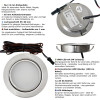 6er Set / Flache LED Einbauspots Milena / 12Volt / 3W / Kabelbaum / Stecker/ Verteilerleiste / LED Trafo vormontiert