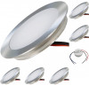 6er Set SMD Bodeneinbauspots 12Volt + 2 x LED Rundtrafo. Für Laminat, Parkett, Fliesen usw. Begehbar - IP67. Abwaschbar.