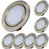 7 Stück - Flache LED Möbel Einbauleuchte Milena 12V - 3W - Mit 2 x LED Trafo und Verteiler