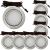 8 Stück - Flache LED Möbel Einbauleuchte Milena 12V - 3W - Mit 2 x LED Trafo und Verteiler