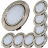 8 Stück - Flache LED Möbel Einbauleuchte Milena 12V - 3W - Mit 2 x LED Trafo und Verteiler