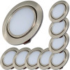 9 Stück - Flache LED Möbel Einbauleuchte Milena 12V - 3W - Mit 2 x LED Trafo und Verteiler