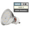 SMD LED Leuchtmittel 230Volt - 5Watt - NEUTRALWEISS 4000Kelvin - 120° Abstrahlwinkel - Sockel Gu10