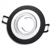 Decken Einbaufassung Sandy 12V und 230V, OHNE Leuchtmittel, schwenkbar, Schwarz