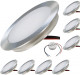 8er Set SMD Bodeneinbauspots 12Volt + LED Rundtrafo. Für Laminat, Parkett, Fliesen usw. Begehbar - IP67. Abwaschbar.