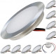 9er Set SMD Bodeneinbauspots 12Volt + 2 x LED Rundtrafo. Für Laminat, Parkett, Fliesen usw. Begehbar - IP67. Abwaschbar.