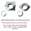 Eckiger Bad Einbaustrahler Marin / 12Volt / IP44 / Ohne LED Leuchtmittel