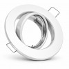 Einbaurahmen GU10 230V Weiß – schwenkbar, Ø68–75mm, für LED/Halogen Ø50mm, ohne Leuchtmittel