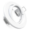 Einbaurahmen GU10 230V Weiß – schwenkbar, Ø68–75mm, für LED/Halogen Ø50mm, ohne Leuchtmittel