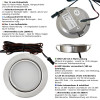 Flache LED Möbel Einbauleuchte Milena 12Volt - 3Watt - 190Lumen - Milchglas