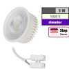 Flacher MCOB LED Einbaustrahler Tom | 230V | 5W | STEP DIMMBAR | ET=30mm