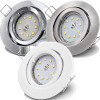 Flacher SMD LED Einbaustrahler Timo / 220Volt / 5Watt / 100% DIMMBAR / ET=32mm