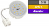 Flacher SMD LED Einbaustrahler Timo / 220Volt / 5Watt / 100% DIMMBAR / ET=32mm