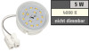 Flacher SMD LED Einbaustrahler Timo / 220Volt / 5Watt LED Lampenmodul / ET=32mm