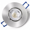 LED Einbauleuchte - 230V - 4.5W - Silber - Step dimmbar - Ø=90x25mm